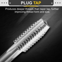 Hand Plug Tap 1/2-12 BSW 2B Thread Plug Style Screw Tapping Threading Tool,