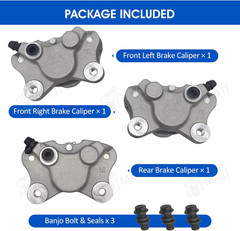 Front Left Right & Rear Brake Calipers Arctic Cat ATV 250 300 375 400 454 500