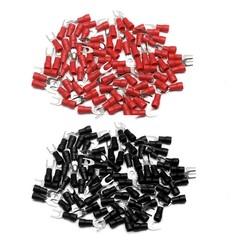 Litoexpe 200 Pcs 22-16 AWG Insulated Fork Spade Wire Connector, U Type Electr…
