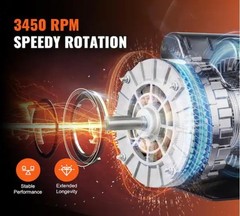 230V Keyed Shaft Single Phase CW/CCW Rotation Electric Motor Air Compressor