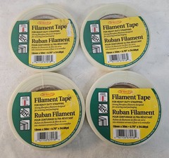 NIP Lot of 4 Filament Strapping Fiberglass Tape 18mm By 50m .7″ x 54.68yds Each