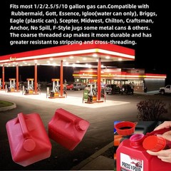 Upgrade Your Fuel System – 5 Pack Gas Can Cap Replacement for 1-5 Gallon Tanks