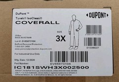 NEW Case / 25 DuPont Tyvek Suit 3X IC181SWH3X00250 DISPOSABLE COVERALLS