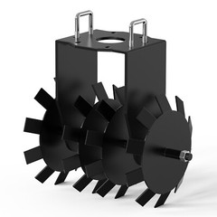 2 Pcs 15.7 in Wide Tow-Behind Disc Plow Harrow Attachment – Fits 2×2” Receiver
