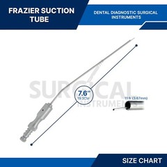 Frazier Suction Tube 7.6″ Aspirator 11 French (3.6 mm) Diagnostic German Grade