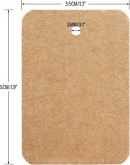 Jijacraft 1000Pcs Price Tags, Brown Clothing Tags for Retail, Small Kraft Paper