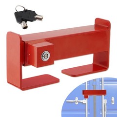 Steel Cargo Door Lock Shipping Container Lock w/ 2 Keys Heavy Duty Security Red