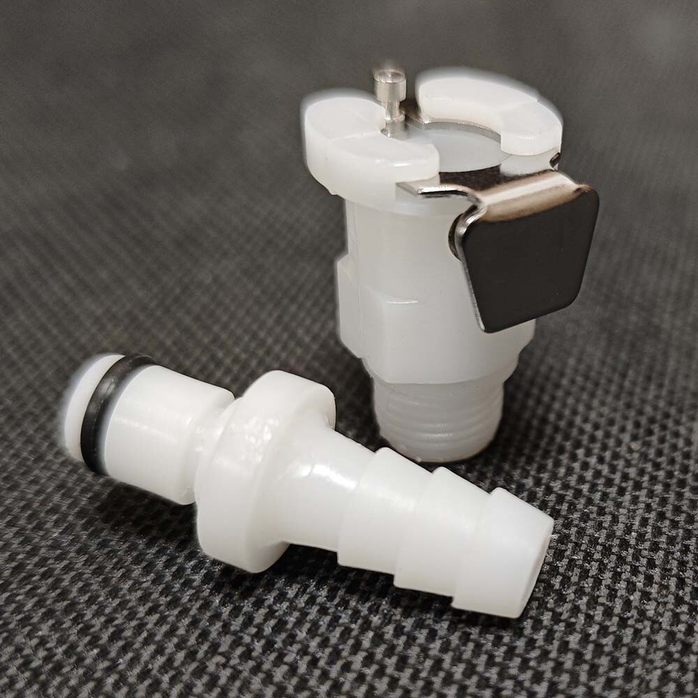Vacuum Fittings Quick-Disconnect 1/4 Inch Barbed Male to Threaded Female 1 Set