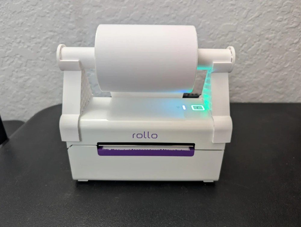 Shipping Label Roll Holder for Rollo Printer | Space-Saving 4×6 Label Stand