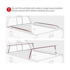 LEDKINGDOMUS Soft Tri-Fold Truck Bed Tonneau Cover Fits for Chevy Colorado/GM…