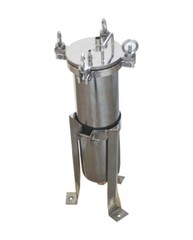 Stainless Steel #4 Bag Filter Housing Fluid Filtration Equipment 1″ NPT In/Out