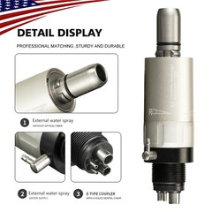 NEW NSK Style Dental Slow Speed Air Motor Handpiece E-Type 4 Holes YX205m