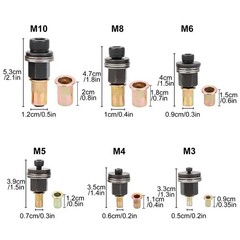 58 PCS Manual Rivet Nut Gun Kit M3- M10 Threaded Insert Tool For Automotive DIY