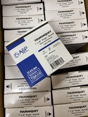 Case of 500 ASP TQA210 1″x18″ Disposable Smooth Purple Latex Free Tourniquets