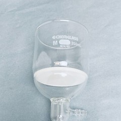 Chemglass Buchner Filter Funnel 350 ml 24/40 Vacuum Assembly Medium Frit