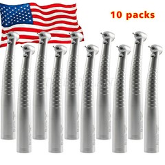 Dental Fiber Optic LED High Speed Handpiece Push Button 4/6 Hole KaVo Style