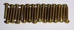 BRASS ROUND HEAD SLOTTED MACHINE SCREWS, NUTS 0-80 x 5/16″ 24PCS. NEW MODEL R.R.
