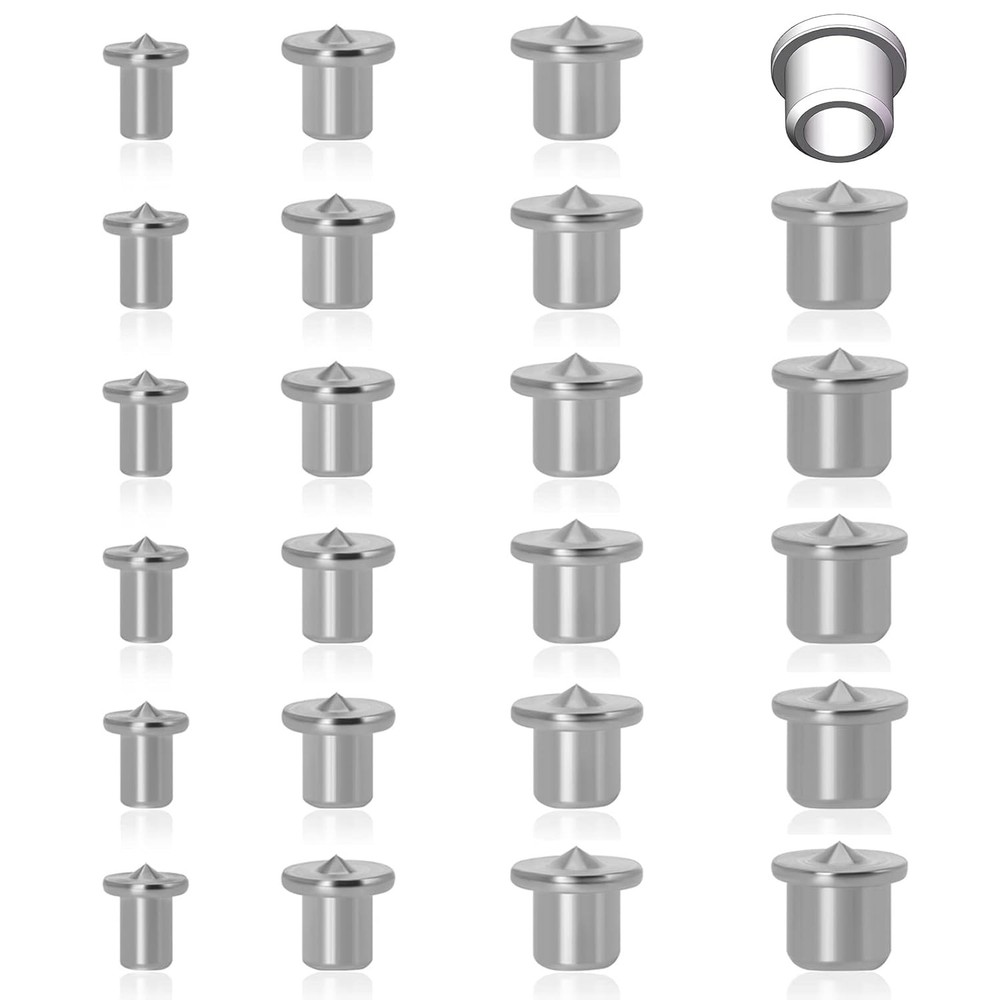 24pcs Dowel Centering Pins For Woodworking Steel Drill Center For Dowel And Teno