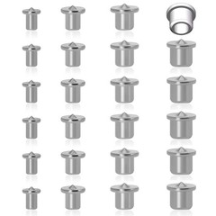 24pcs Dowel Centering Pins For Woodworking Steel Drill Center For Dowel And Teno