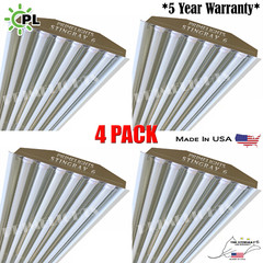 (Qty 4) 6 Bulb / Lamp T8 LED High Bay Light, Warehouse, Industrial, Shop FROSTED