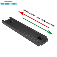 Rectangular Magnets 80 LBS Force Size 2.36″ x 0.53″ x 0.20″ Black Epoxy Coati…