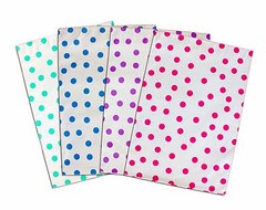 10″ x 13″ Pink|Teal|Purple|Blue Polka Dot -Flat Poly Mailers (200 Pack)