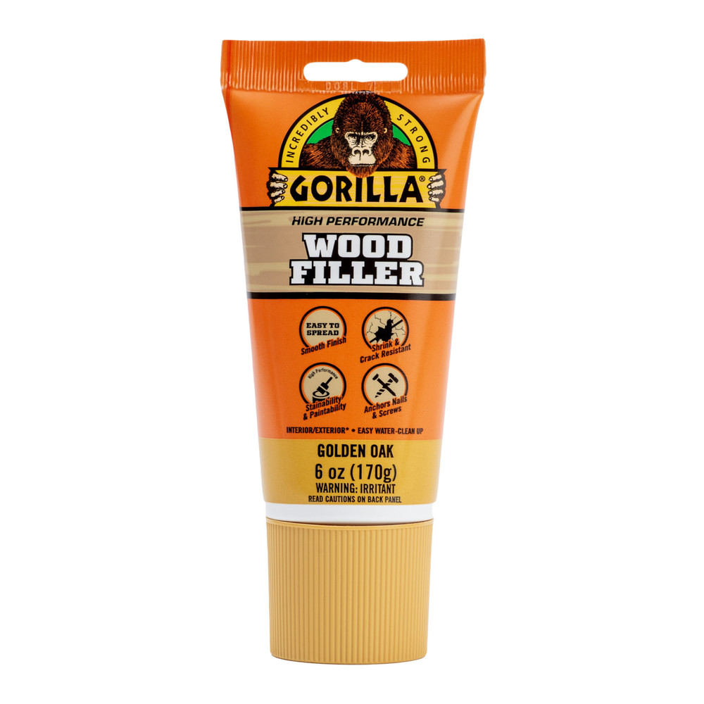 Gorilla High Performance Wood Filler: 6 oz. tube (Golden Oak)