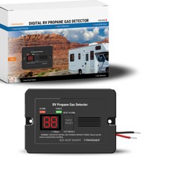 PANGAEA Digital RV Propane Gas Detector with Loud 85dB Alarm 12vDC, LED Display