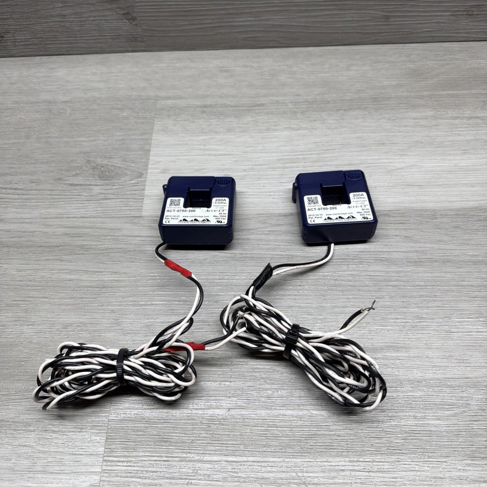 Lot Of 2 CCS ACT-0750-200 Accu-CT Split Core Current Transformer, 200 Amp 0.333V