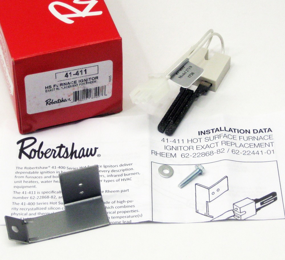 Robertshaw 41-411 Furnace Igniter for Rheem 62-22868-82 Trane IGN0054