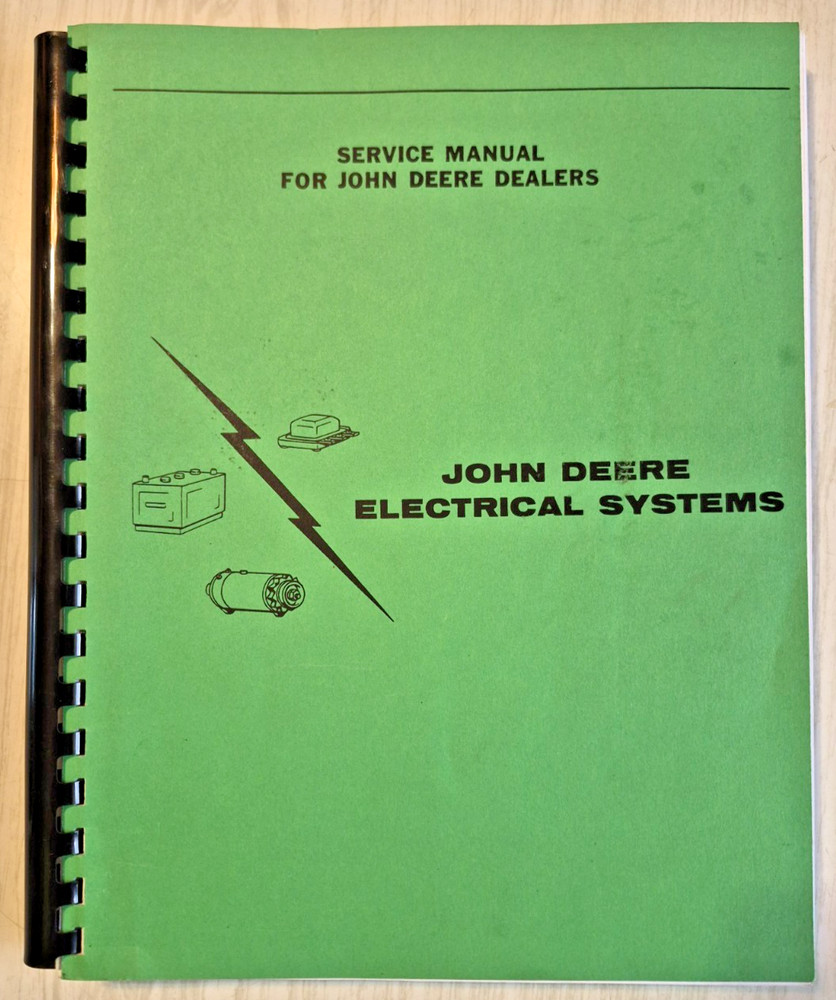John Deere Electrical Systems Service Manual Reprint SM-2029….6/1959