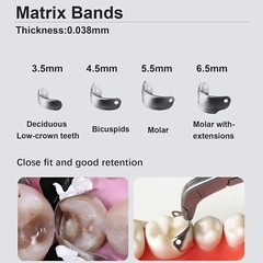 Dental Matrix Bands Ring Sectional Matrice Clamp Fit Palodent V3 Garrison NEW