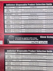 JOBSELECT Powder FREE Food Handler Vinyl Gloves 100 PER BOX S M L XL