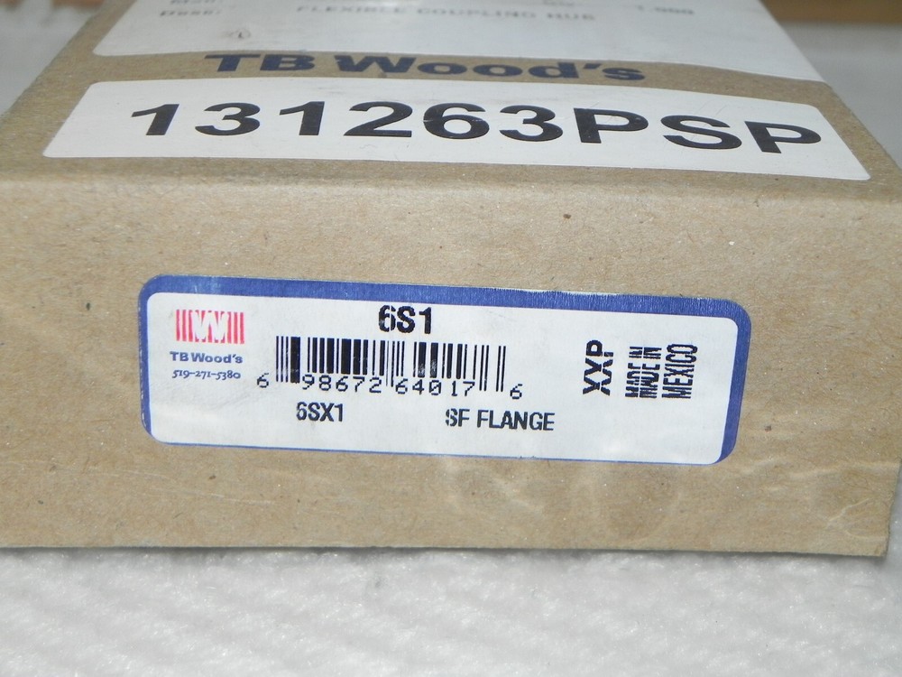 TB Woods 6SX1 SF Sure Flex Flange 6000 RPM Max. 1″ Bore, 4″ OD. 6S1, 6Sx1