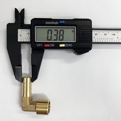 2pcs 90 Degree Elbow 3/8 inch Hose Barb to 1/2 inch NPT Male Brass Barbed