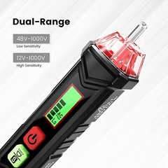 Probador De Voltaje Sin Contacto Detector De Voltaje De 12-1000V Ca Prueba D…