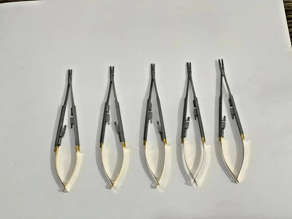 Lot of 5 HU FRIEDY Castroviejo straight Needle Holder 7″ 18cm NH5024