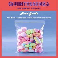 5” x 6” = 4 Mil Thick Clear Zipper Reclosable Poly Bags by Quintessenza