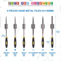 Glarks 18Pcs Assorted Wood Rasp Set Include 12Pcs Mini Hand Metal Files, A
