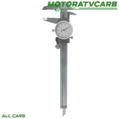 ALL-CARB 6″ DIAL CALIPER CARBON STEEL SHOCKPROOF .001″ OF ONE INCH