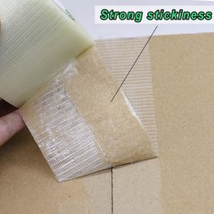 Heavy Duty 3″ x 60yd Transparent Strapping Tape – Reinforced Fiberglass, Strong