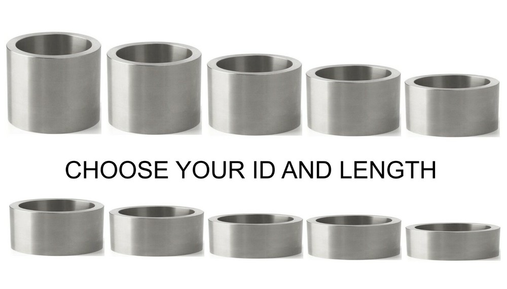ALUMINUM 30MM OD X 27MM, 26MM, 25MM, 24MM, 23MM, 22MM OR 21MM ID BUSHING SPACER