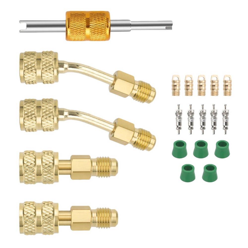 R410A Adapter 5/16″ Female SAE to 1/4″ Male Flare For Vacuum Pump Connection