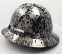 FULL BRIM Hard Hat custom hydro dipped , NEW DEMONIC SKULLS KILLER NEW