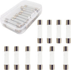 10 Pack Microwave Fuses Slow Blow Ceramic Fuse, 1 Box of 20A 250V 0.24×1.2in Uni