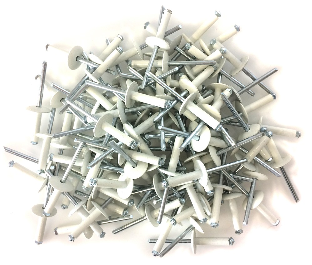 100 3/16″ Large Head White Painted Aluminum Exploding Pop Rivets #1285