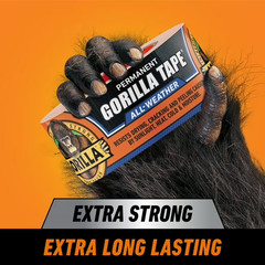Gorilla All Weather Duct Tape Black, 1.88″ x 25 yd Waterproof Outdoor Tape