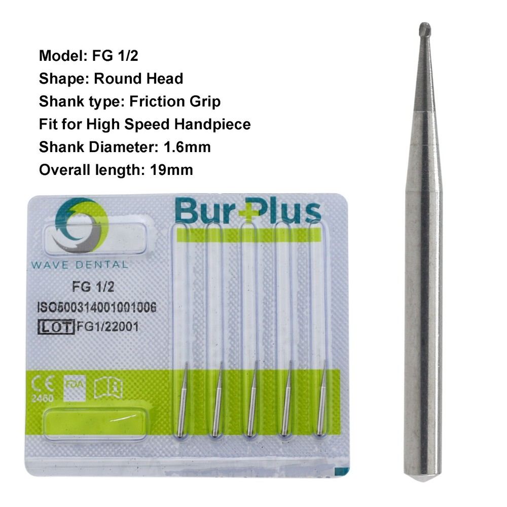 Dental Carbide Burs Round Pear Taper FG 330 4 6 245 8 High Speed Friction Grip