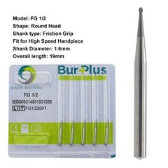 Dental Carbide Burs Round Pear Taper FG 330 4 6 245 8 High Speed Friction Grip