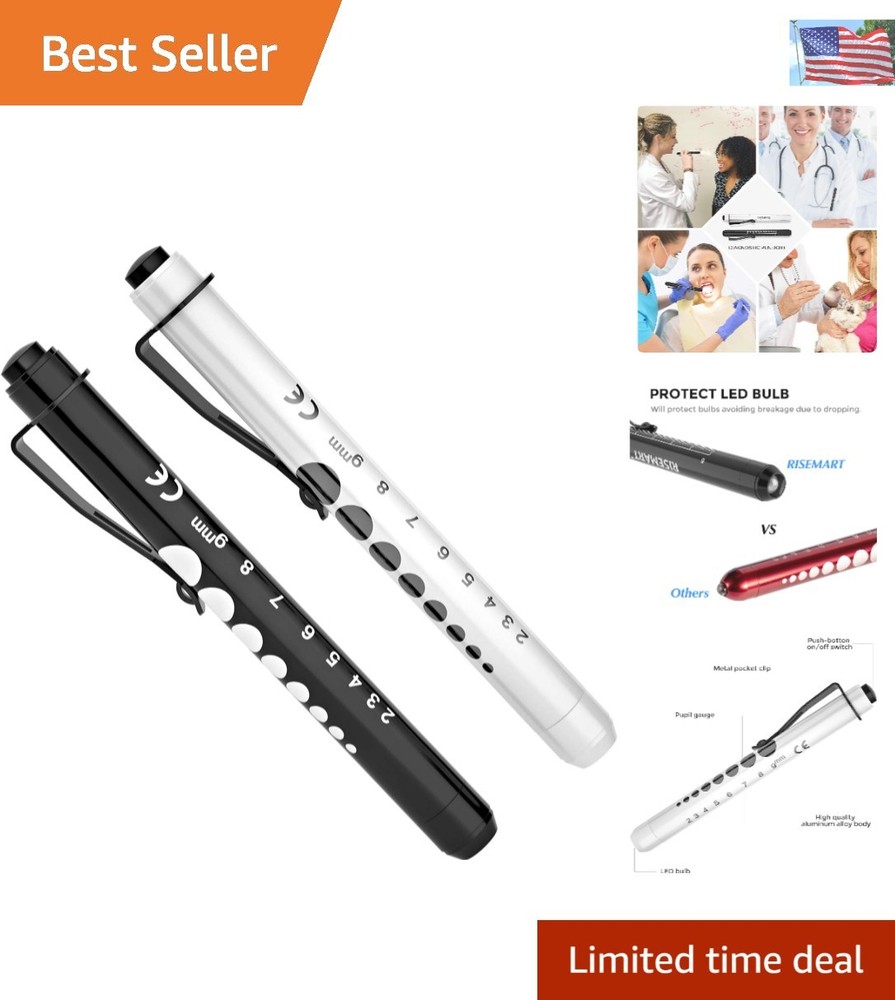 Revolutionary 200 Lumen LED Penlight Set with Ruler for Medical Professionals